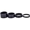 JIASHUNHE Distanziali Bici Manubrio 4 Pz/Set 28.6mm 5/10/15/20mm Auricolare in Lega di Alluminio STEM Spacer MTB Forcella Rondella cap for Bici da Strada Ciclismo(Noir)