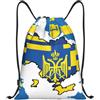 Kfjghhl Ucraina Flag Map 01 Zaino con coulisse Borsa Sport Sackpack Bulk Cinch Gym Bag Donne Uomini Bambini Sport All'aperto, Nero , M, Vacanze