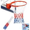 GodtKowty 2 reti da basket, rete di ricambio per canestro da basket standard, in nylon resistente alle intemperie, tecnologia anti-whip, facile da installare, rete da basket resistente, colore rosso, bianco e