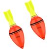 kwoifioy Set di galleggianti da pesca notturna, 2 pezzi galleggianti visibili con corpo a forma di pera e design luminoso della pinna della coda per viaggi Shoreline Tackle Evening Fishing Float Rig visibile