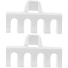 JECOMPRIS 2 Pezzi Strumento per Incordatura Racchetta da Badminton, Adattatore per Macchina Incordatrice, Protettore per Racchetta, PVC Bianco, Aumenta la Superficie di Contatto,