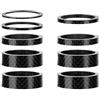JIASHUNHE Distanziali Bici Manubrio Distanziali in carbonio for forcella da 31,8 mm Attacco manubrio for bicicletta MTB Rise Up Regolare le rondelle Sterzo in fibra lucida 3K Accessori fai te(G31.8 H56mm P9)