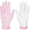 Zpengtai Guanti Golf Guanti da golf 2 paia for donna Golf traspirante con particelle antiscivolo Accessorio for uso sportivo a mano(White with pink,20)
