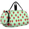 GuoChe Borsone da viaggio per bambini, ragazzi e ragazze | Borsone sportivo da notte con scomparto per scarpe, fragole, frutta, fragole, verde salvia