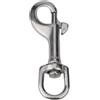NexRen Gancio a scatto con occhiello rotante 316 grado argento (82 mm)
