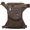 WANGBINGXING Marsupio Gamba Moto Borsa Da Gamba, Coscia for Motociclista Cintura In Nylon/tela for Uomo/Borsa A Tracolla A H Con Cadente(Coffee)