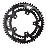 DUANSIYU Corone per Bicicletta Corona della Bicicletta Strada BCD 110 50-34T 52-36T 53-39T Denti Larghi Stretti in Lega di Alluminio A Doppio Disco Parti Bici Nero(Black 52-36T)
