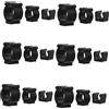 Toyvian 18 Pollici Clip per Stecche da Biliardo a Parete in Pp Nero, Supporto Presa Versatile per Pool Cue e Snooker Stick, per Ufficio e Area Giochi