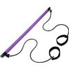 Chewtoyo Kit per Pilates Bar con fasce fitness, asta in schiuma da 89,9 cm, corda elastica da 80 cm, passanti per piedi, per palestra a casa, yoga, allenamento della forza, tonificazione, allenamento completo