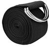Mimdixy Cintura elastica per yoga con passanti, cintura yoga non elastica (Nera)