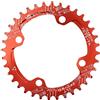 DUANSIYU Corone per Bicicletta Mountain Bike Bicicletta Corona 104 BCD 32T 34T 36T 38T Stretto Ampio Anello A Catena Singolo con 4 Pezzi Pignone Bulloni(32T,Red)