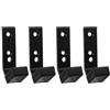 SHERCHPRY J-Hooks Supporto per Bilanciere, Barbell Storage Rack, Porta Barra Sospesa, Nero, PC, 4 Pezzi, per Garage Gym