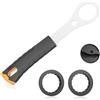 Euablfo Chiave Center Lock, Attrezzo per Bicicletta Centerlock, con 2 Adattatori e 1 Strumento per Copertura Pedivella, Compatibile per Shimano per Hollowtech II, BB9000, BBR60
