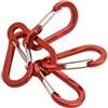 Nutup Moschettone in lega di alluminio, 50 mm, set resistente alla ruggine (rosso)