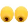 Lurrose 2 Pezzi Galleggiante da Pesca in PVC Giallo 5,7x3,3 Pollici