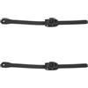 JUMPLAWN 2 Set Fibbia per Pattini a Rotelle Cinghia Regolabile Nera PVC | Lunghezza 280mm Fibbia a Cuore B e Viti Incluse, per Pattini e Scarpe da Pattinaggio