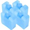 Toddmomy 4 Pezzi Box Ghiaccio Riutilizzabile Blu in Plastica | Festa Estiva, Cubi Ghiaccio Riutilizzabili, Blocchi di Ghiaccio per Trasporto Alimenti