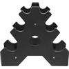 CLISPEED Supporto per Manubri Piccolo Verticale a Tre Livelli Nero