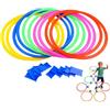 Generico Jump Game Outdoor Loops Squares Conditioning Agility Training | Combine Leaping Rings Conditioning for Kids Playground, Obstacle Course