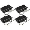 Uonlytech 4 Pezzi Scatola Porta Esche da Pesca in PVC Nero con Divisori e Scomparti Rimovibili, Compatta per Organizzare Esche e Attrezzi da Pesca