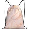 Kfjghhl Oro rosa Marmo Coulisse Zaino Borsa Sport Sackpack Bulk Cinch Gym Bag Donne Uomini Bambini Sport All'aperto, Nero , M, Vacanze