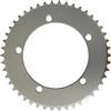 Generico Corona Fixie 44T 46T 48T 50T, BCD 130 mm Argento | 52T 53T, corona single speed, lega di alluminio 7075, 1/8