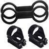 BESPORTBLE Diving Snorkel Lock e Mask Strap Keeper Nero, in Silicone e ABS, 4 Pezzi, Flessibile e Leggero, per Maschera e Tubo Snorkel, Accessorio per Immersioni