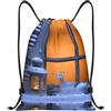 Pidgazdfgv Zaino con coulisse con alce di Natale Sport Gym Sackpack tasche in rete resistente all'acqua borsa a corda donna uomo, Nero , S, Classico