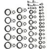 Cryfokt Guide per Canna da Pesca in Acciaio Inossidabile da 37 Pezzi Anelli in Ceramica Kit di Riparazione Durevole per Canne da Pesca Telescopiche per Surf Casting