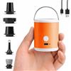 PopularLdo Pompa ad aria portatile per gonfiabili con luce da campeggio, mini pompa elettrica per materasso ad aria da 5,8 kPa, ricaricabile da 1600 mAh, con base magnetica, per gonfiare e sgonfiare i