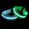 Amosfun 2 Pezzi Bracciale LED Luminoso Fascia da Braccio Riflettente in Nylon, Luce a Lampeggio Lento, Leggero, per Running Notturno ed Escursionismo, Batteria a Bottone