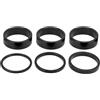 JIASHUNHE Distanziali Bici Manubrio 6 Pezzi 2/3/5/10mm Cuffia in Lega di Alluminio distanziale Forcella Tappo rondella for Anteriore da 28.6mm MTB Bici Strada(Noir)