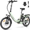 AZMA Bici Elettrica Pieghevole,20 Bici Elettrica Uomo Donna da 36V15Ah Batteria Rimovibile,NFC,7-Gang Ebike da per MTB & Spiaggia