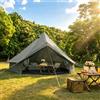 LiveGo Oxford - Tenda a campana per campeggio familiare, spaziosa yurt con cric per stufa, grandi tende per 3-4/4-8 persone, tenda calda Oxford per 4 stagioni, verde (verde scuro, 4 m)