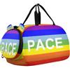GuoChe Borsone da viaggio per bambini, ragazzi e ragazze | Borsone sportivo da notte con scomparto per scarpe Pace-flag