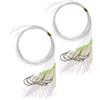 Holibanna 2 Corde Amo da Pesca Luminoso Preannodato, 2 Stringhe, Nailon | Pesca in Mare e Notturna, Effetto Luminoso, con Pelle di Pesce e Filo Monofilamento