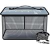 BildeeMait Cestino da pesca portatile ad asciugatura rapida con linea in nylon, rete galleggiante Keep Fish Alive con coperchio Righello per mare roccia shore per kayak barca pesca, 45 x 26 x 26 cm
