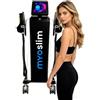 Generico Schermo Pieghevole Macchina per la modellatura del Corpo EMS | Aumento della massa muscolare Brucia grassi e sollevamento dei glutei Touchscreen 4 maniglie Certificazione CE RoHS
