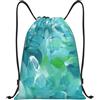 Kfjghhl Blu Vernice Olio Texture Coulisse Zaino Borsa Sport Sackpack Bulk Cinch Gym Bag Donne Uomini Bambini Sport All'aperto, Nero , M, Vacanze