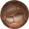 Generic Pallone da calcio vintage a 32 pannelli in pelle, misura 5, cucito a mano, in vera pelle, stile retrò, classico, marrone, regalo tradizionale per collezionisti e appassionati di calcio