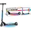 Teorema Giocattoli Teo Sport, Monopattino 2 Ruote Pieghevole, in Alluminio per Bambini con Luci LED, Altezza Regolabile, 20 Effetti Luminosi, Scooter 2 Ruote per Bambino e Bambina dai 5 Anni, Sostiene MAX 50 KG