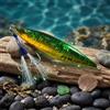 Allthingstore Vertical Jigging Lure 12cm UV Glow per verticale Jigging Lure | Movimento curva a S, finitura bagliore UV, costruzione in metallo, dimensioni 12 cm, pesca a traina in acque profonde
