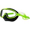 Vestamore Occhialini da nuoto con montatura grande, HD, impermeabili, anti-appannamento, con nasello e tappi per le orecchie, 6.3 x 2.4 in / 16 x 6 cm, nero e verde, per allenamento in piscina e sport