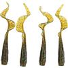 Cryfokt 4 Pezzi di Simulazione Esche da Pesca Esche Realistiche Compatte per la Pesca della Spigola, Materiale in PVC Resistente (GREEN)