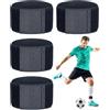 DLPRK Supporti Parastinchi Calcio 4 Pezzi, Holder Calza con Chiusura Velcro Antiscivolo, Fissaggio Sicuro Anti-Sganciamento per Allenamento e Partite, Universale Nero Bianco