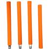 TOPBATHY Bastone Yoga Telescopico 152 Cm in Acciaio Inox Arancione | Struttura a 4 Sezioni, Design ad Arco Moduli, Portatile e Facile da Riporre