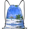 Kfjghhl Beach Coconut Tree Palm Chair Drawstring Zaino Bag Sport Sackpack Bulk Cinch Gym Bag Donne Uomini Bambini Sport All'aperto, Nero , S, Vacanze
