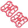 Generic Adattatore per Pedale Bici in Lega di Alluminio per (rosso)