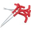 Cabilock 4 Pezzi Picchetto per Tenda da Ghiaccio Supporto per Canna da Pesca su Ghiaccio Plastica e Metallo Rosso Ancoraggio Stabile e Portatile Campeggio All'aperto