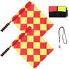 VERDANVERSE Kit da Arbitro Calcio con Cartellini Rosso Giallo, Fischietto
